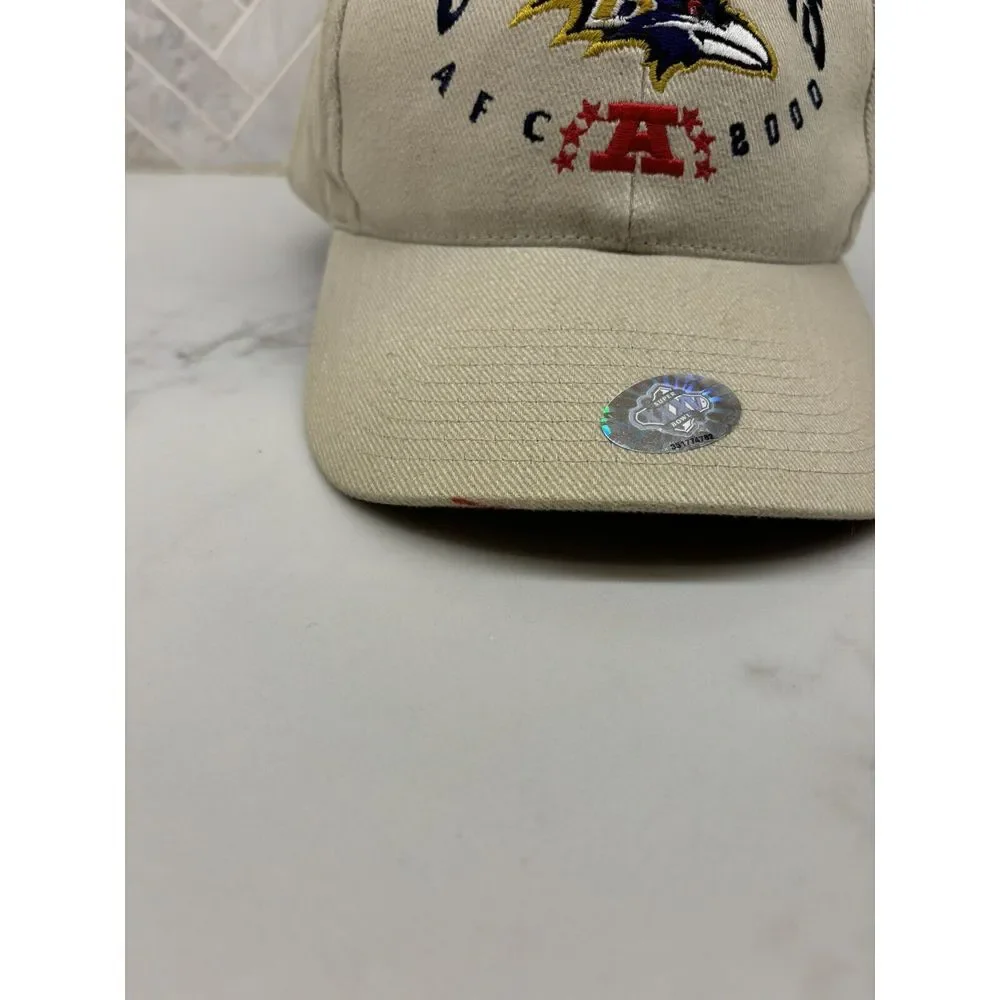 Vintage Y2K 2000s 00s Baltimore Ravens‎ 2000 AFC Champions Strapback Adjustable